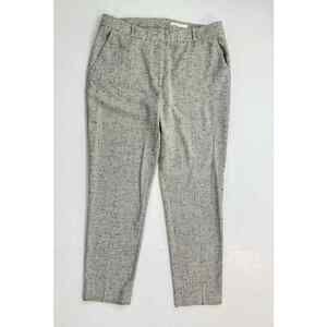 Hugo Boss Dress Pants Womens US 8 Light Gray Fleck Twill Wool Blend Trousers